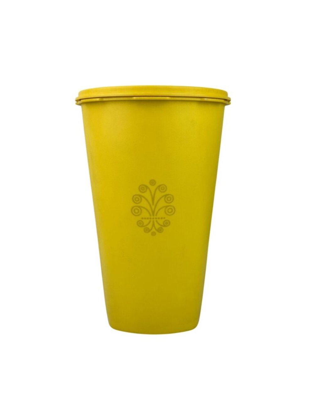 Vintage Tupperware Yellow Canister with Lid MCM Plastic 808-32 USA Made